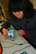 Robot Toilet, kinectic object by Pengyu Huang